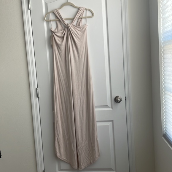 NWT - DKNY Long Dress with asymmetrical hem, cross cross back and no sleeves. - Picture 2 of 5